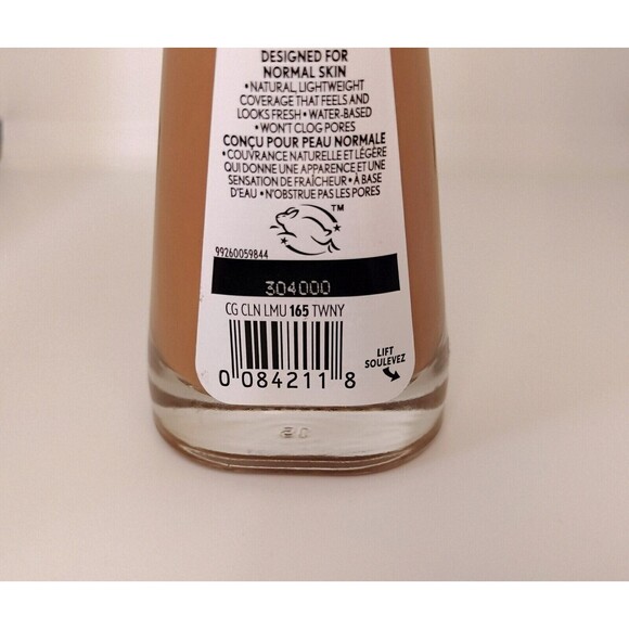 Covergirl Clean Liquid Foundation 165 Tawny Fauve Makeup Neutral Shade Career 2x - Picture 12 of 12
